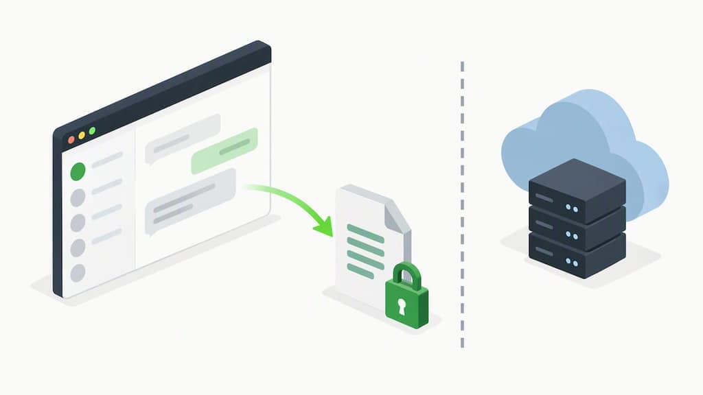 Browser data flowing into a local file