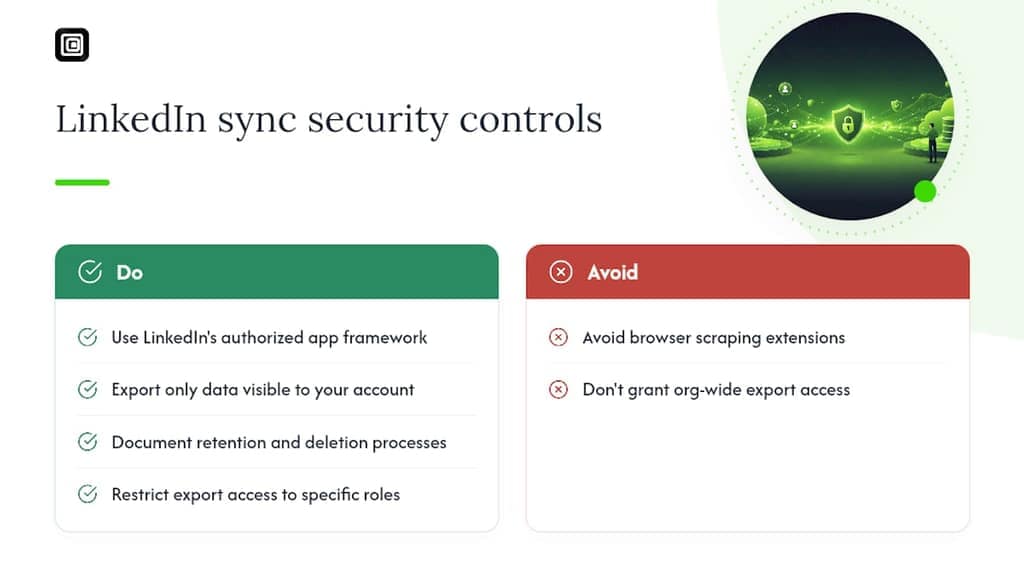 Four rules for secure LinkedIn data exports