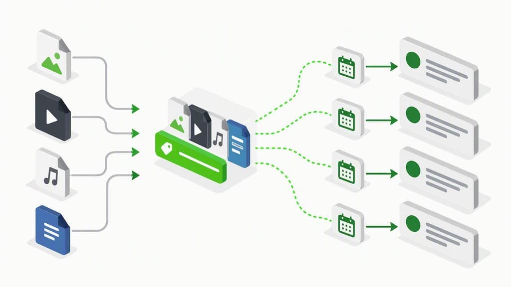 Media files mapped to message records