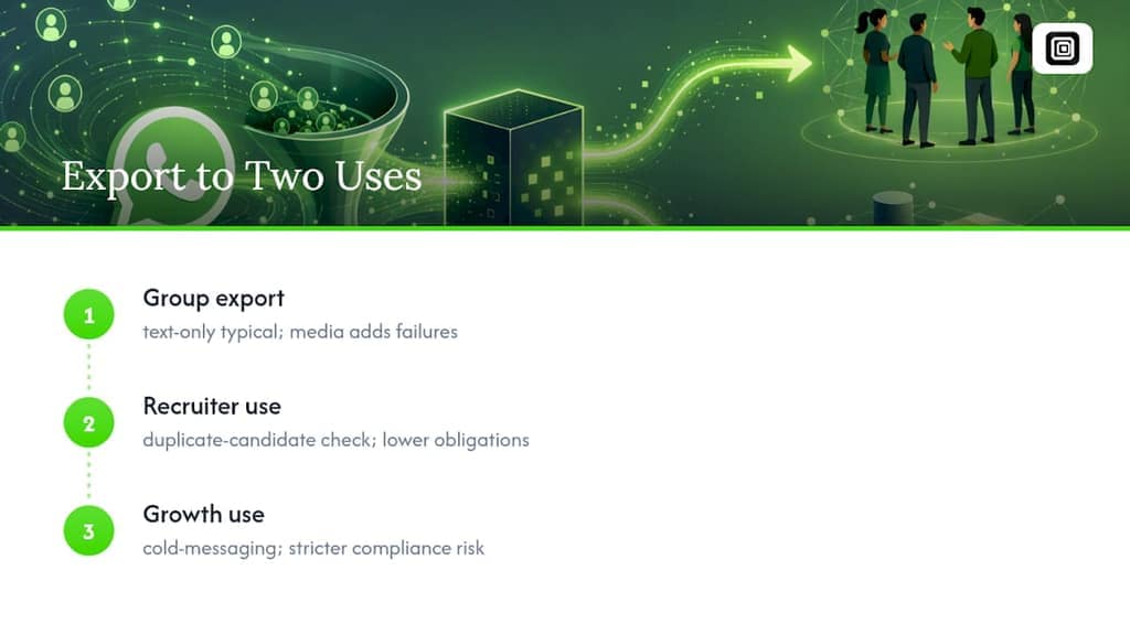 Two compliance paths after WhatsApp export